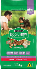 Ração Dog Chow Extra Life Carne, Frango e Arroz para Filhotes de Raças Pequenas