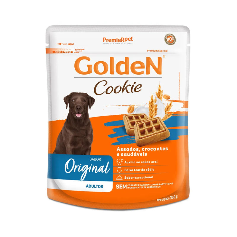 Biscoito Golden Cookie para Cães Adultos Sabor Original 350g – Saúde Oral e Sabor