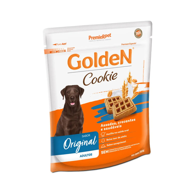 Biscoito Golden Cookie para Cães Adultos Sabor Original 350g – Saúde Oral e Sabor