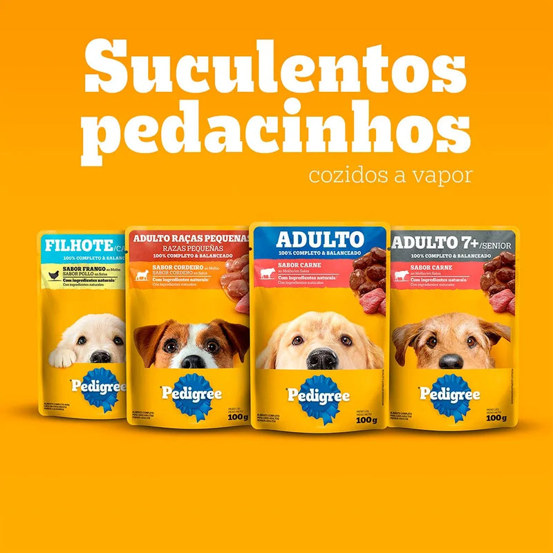 Ração Úmida Pedigree Sachê Frango ao Molho para Cães Adultos Pequenos 100g