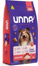 Ração Seca Unna para Cães Adultos Sabor Carne e Arroz