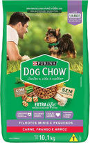 Ração Dog Chow Extra Life Carne, Frango e Arroz para Filhotes de Raças Pequenas