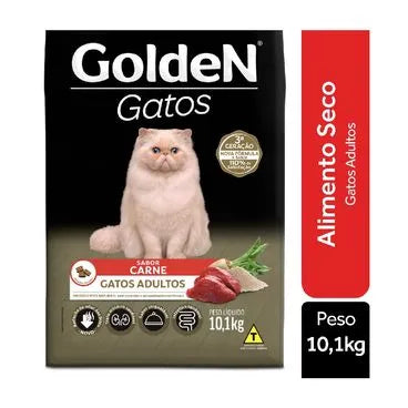 Ração Golden Carne para Gatos Adultos – 10,1kg